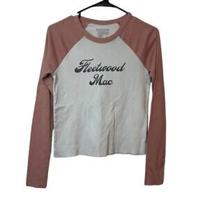 American Eagle Women’s Fleetwood Mac Long Sleeve Ribbed Tee Size M Graphic